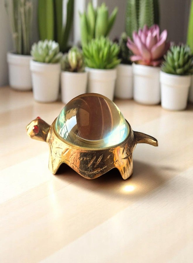 RAISOM 100% Brass Vastu Feng Shui Tortoise | Golden Antique Finish | Shree Yantra, Manokamna, Byapaar Briddhi, Karya Siddhi & Kuber Yantra for Good Luck & Prosperity | Weight: 108 gram Length: 9 cm - Image 3